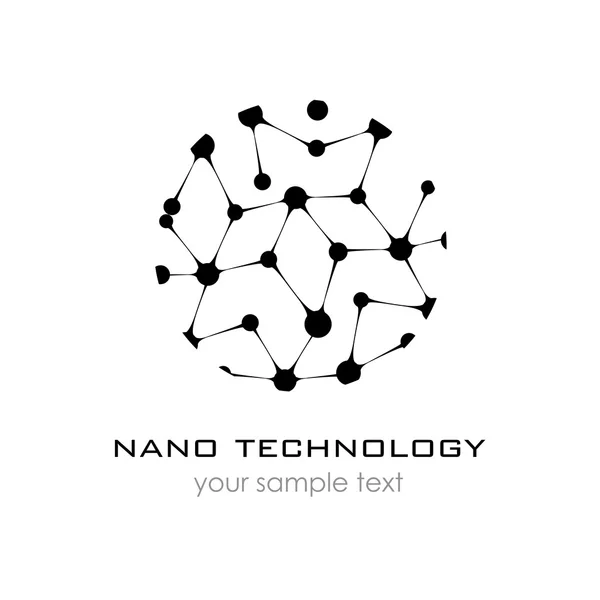 Nano logo - nanoteknoloji. Şablon tasarım logo. Vektör tanıtım.