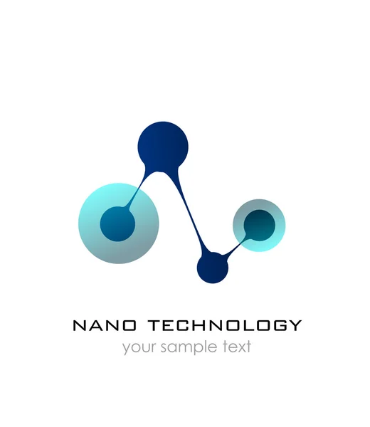 Nano logo - nanoteknoloji. Şablon tasarım logo. Vektör tanıtım.