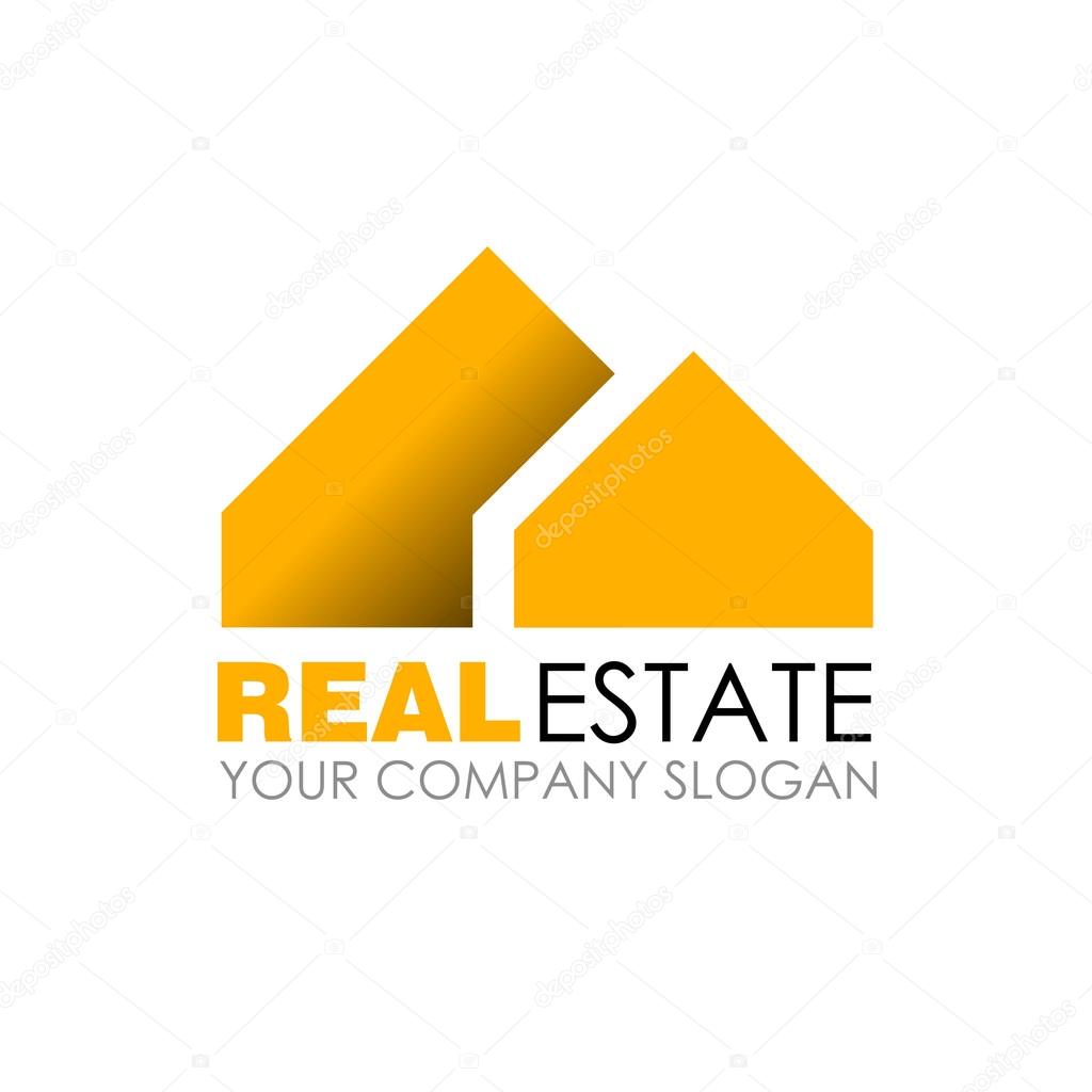 Real estate logo design. Real Estate business company. Building logo. Real estate design concept. Residential construction