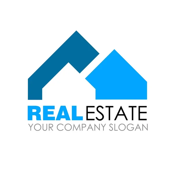 Real estate Logotypdesign. Real Estate business företag. Logotyp för byggnaden. Real estate designkoncept — Stock vektor