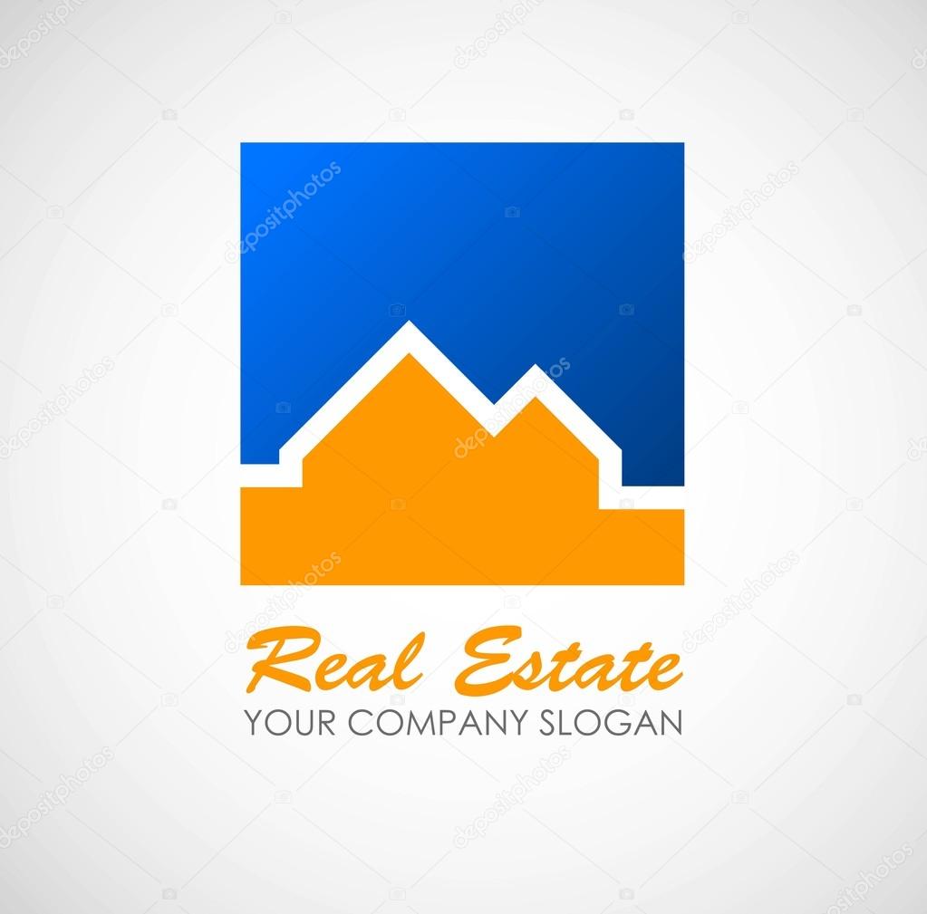 Real estate logo design. Real Estate business company. Building logo. Real estate design concept. Residential construction