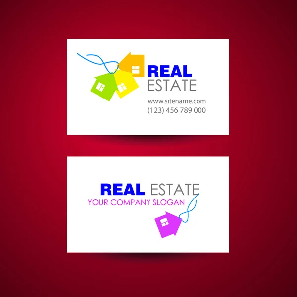 Real estate logo šablonu. Business card design myšlenka. — Stockový vektor