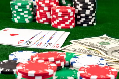 kartı fişleri ve para