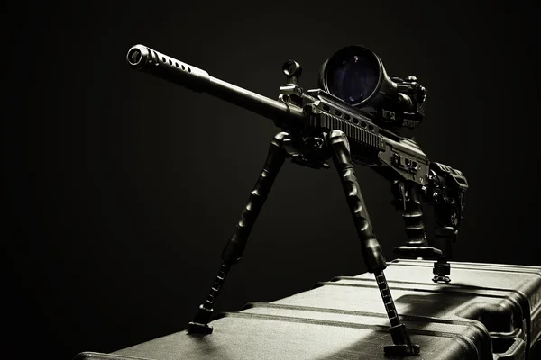 Rifle sniper no caso — Fotografia de Stock