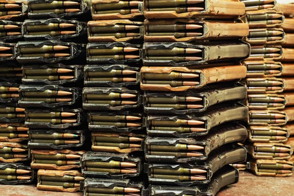 Ammunition in weapon holders — Stock Photo, Image