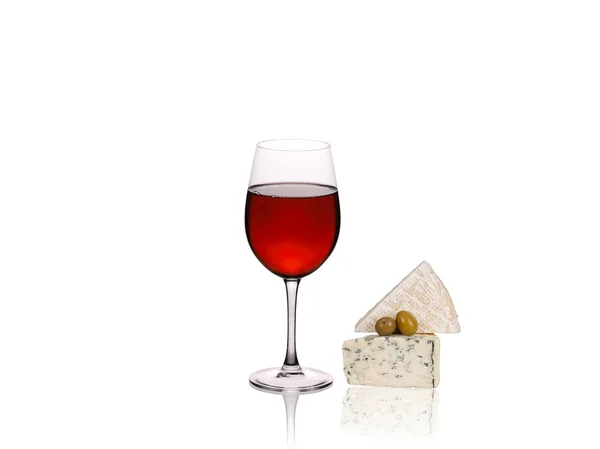 Sklenka vína, samostatný — Stock fotografie