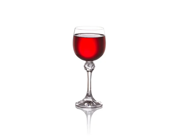Glas wijn geïsoleerd op een witte achtergrond — Stockfoto