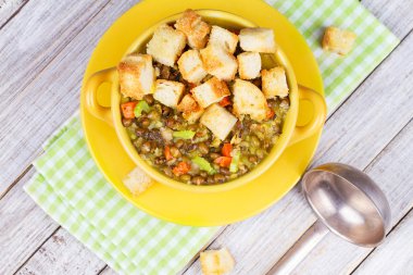 Croutons Mercimek çorba