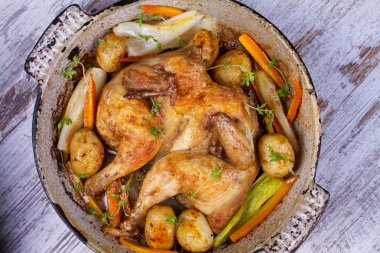 Herb kavrulmuş tavuk ve sebze