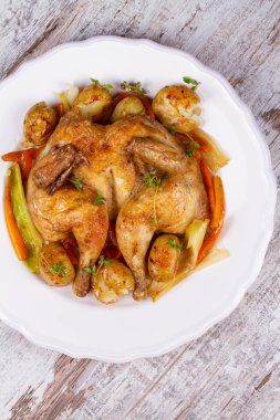 Herb kavrulmuş tavuk ve sebze