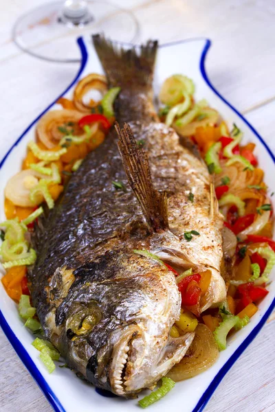 야채-물고기를 박제 — 스톡 사진