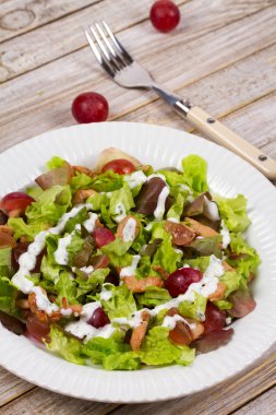 Tavuk ve kırmızı üzüm salatası