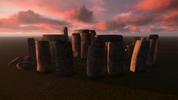 A légi felvétel az egyik stonehenge — Stock videók