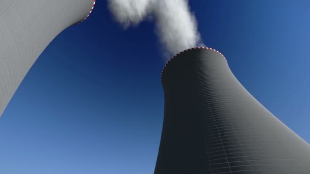 Central nuclear de Chimenea — Vídeo de stock