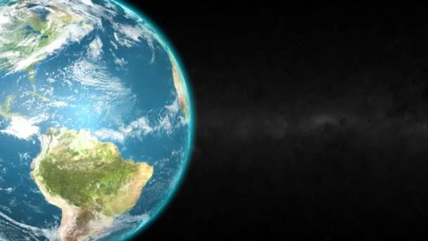 Вид на Землю - левая сторона — стоковое видео