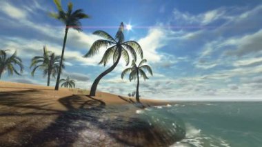 Issız adada günbatımı