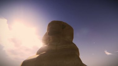 Büyük Sfenks Giza üzerinde uçan uçak