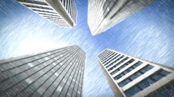 摩天楼ビューを描画 — ストック動画