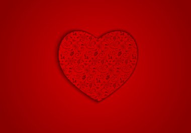 Vektör arka plan kırmızı kalp