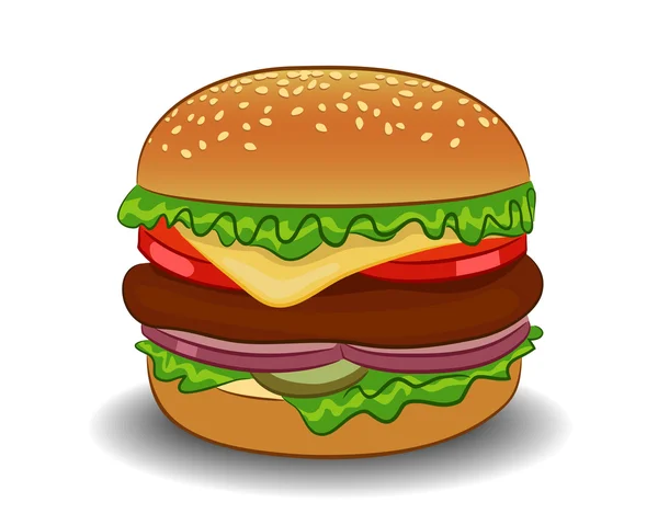 Hamburguesa clásica vectorial — Archivo Imágenes Vectoriales