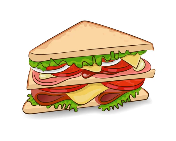 Sándwich clásico vectorial — Vector de stock