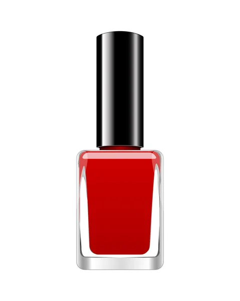 Fondo vectorial con esmalte de uñas rojo — Vector de stock