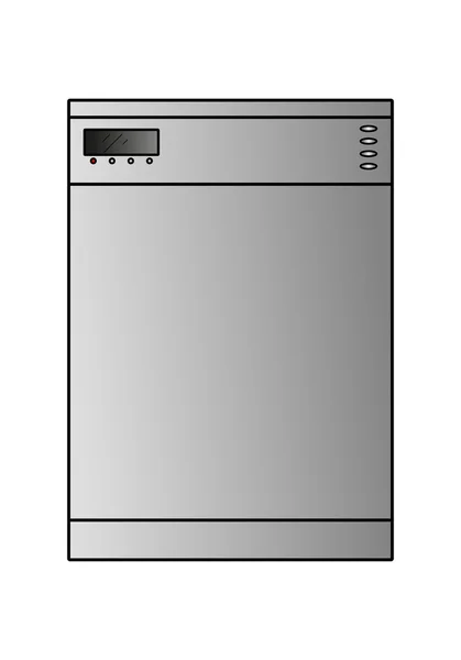 Vector dishwasher wide — Stock Vector