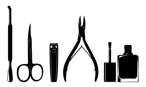 Een set voor manicure tools — Stockvector