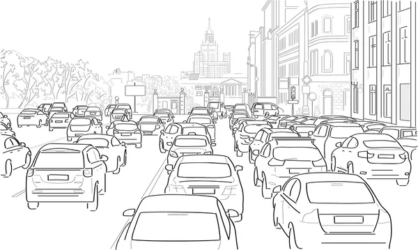 ᐈ City traffic stock illustrations, Royalty Free city traffic jam ...