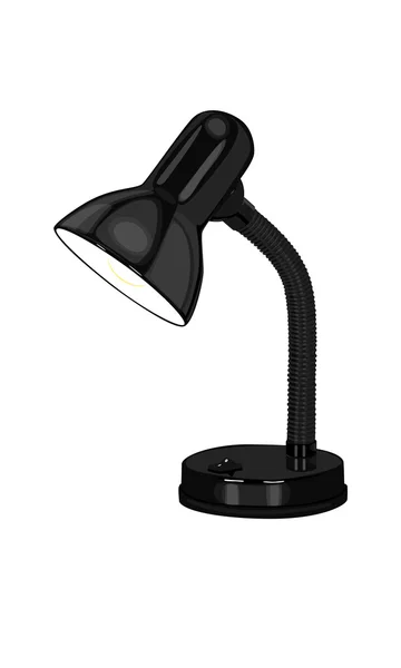 Vector black desk lamp — Stock Vector