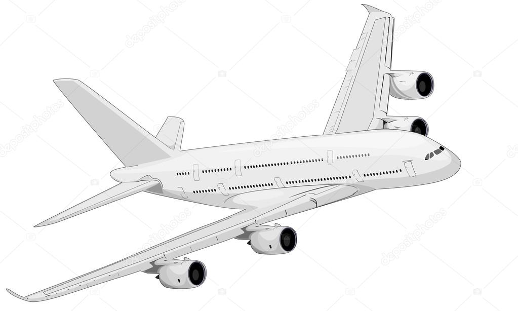 Vector white plane