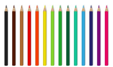 Ahşap kalemler renkli vektör 