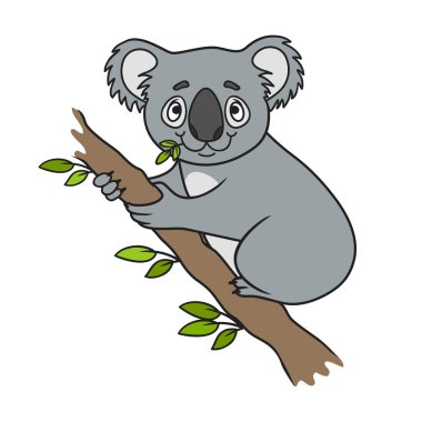Çizgi film koala, vektör