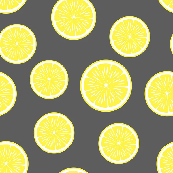 Zitrone background.vector nahtloses Muster — Stockvektor