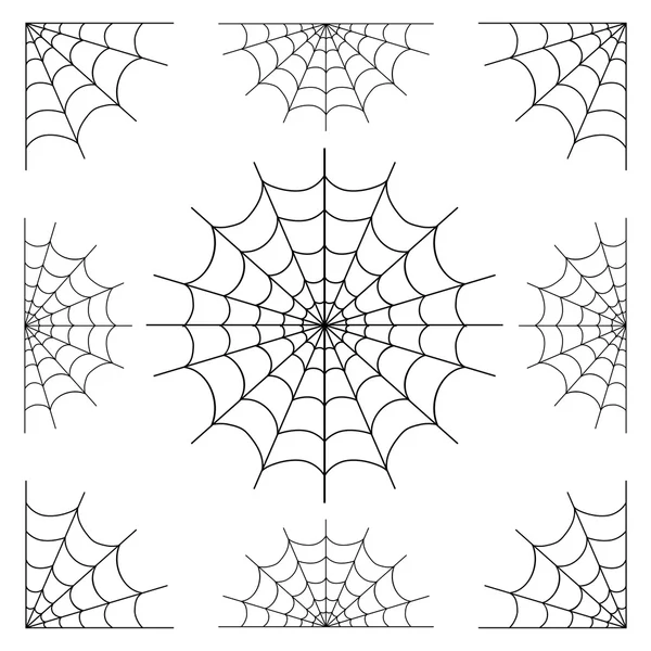 Various cobwebs — Stock Vector