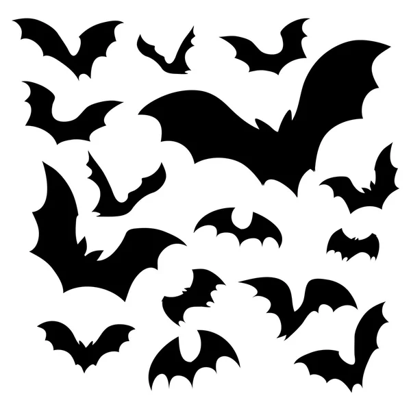 Silhouettes de chauves-souris — Image vectorielle