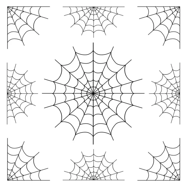 Verschiedene Spinnweben Vektorgrafiken