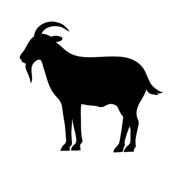 Silhouette of goat — Stock Vector