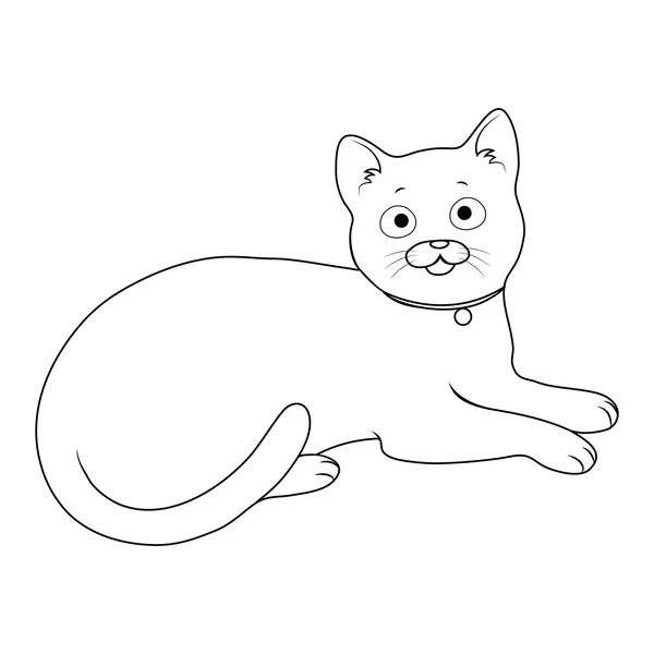 Gato silueta vector — Archivo Imágenes Vectoriales