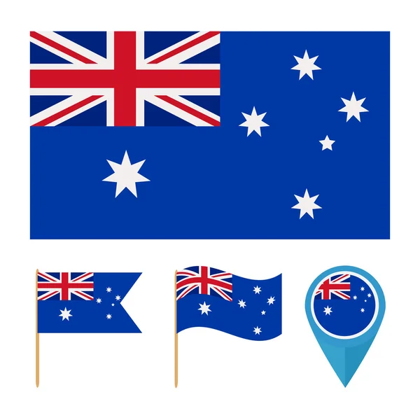 Australien, Länderflaggenvektor — Stockvektor