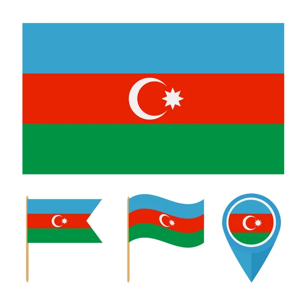 Azerbaijan, Vektor der Landesflagge — Stockvektor