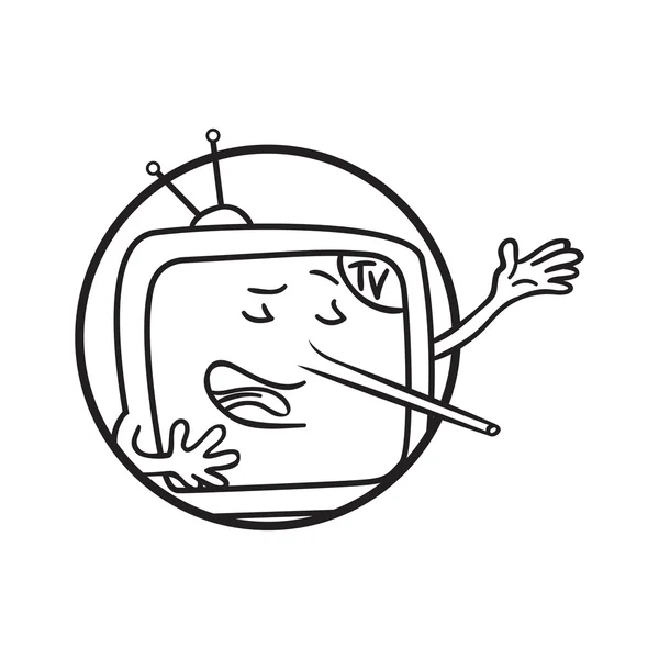 Desenhos animados TV — Vetor de Stock
