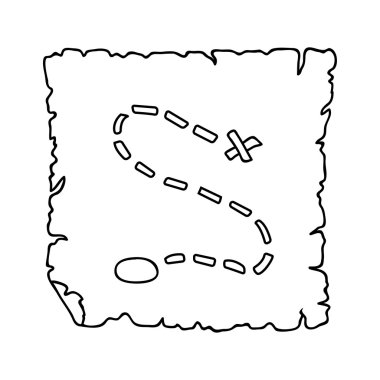 Vektör doodle vintage harita