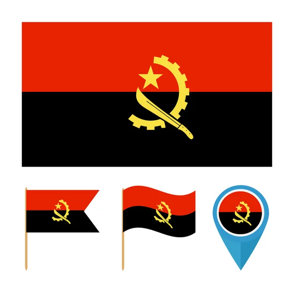 Angola, hivatkozva egy adott ország design ikonok. — Stock Vector
