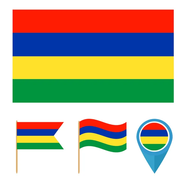 Mauritius, land vlag — Stockvector