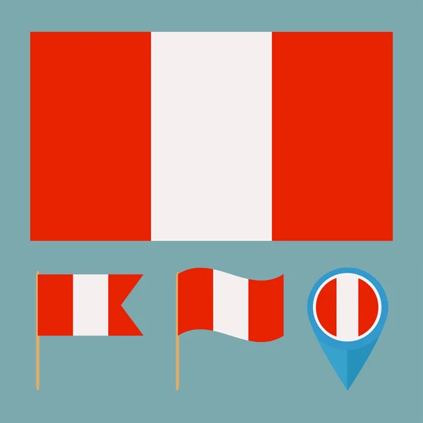 Peru, land vlag — Stockvector
