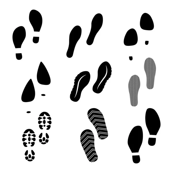 Black shoe print — Stock Vector