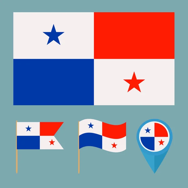 Panamá, bandera del país — Archivo Imágenes Vectoriales