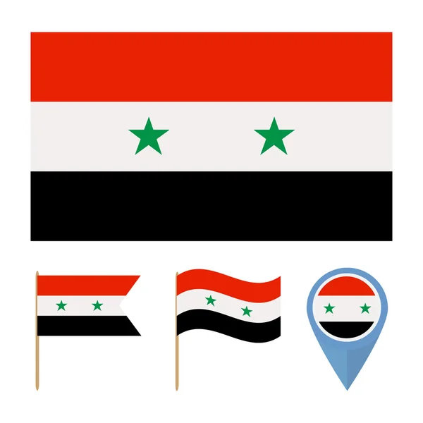 Siria, bandera del país — Vector de stock