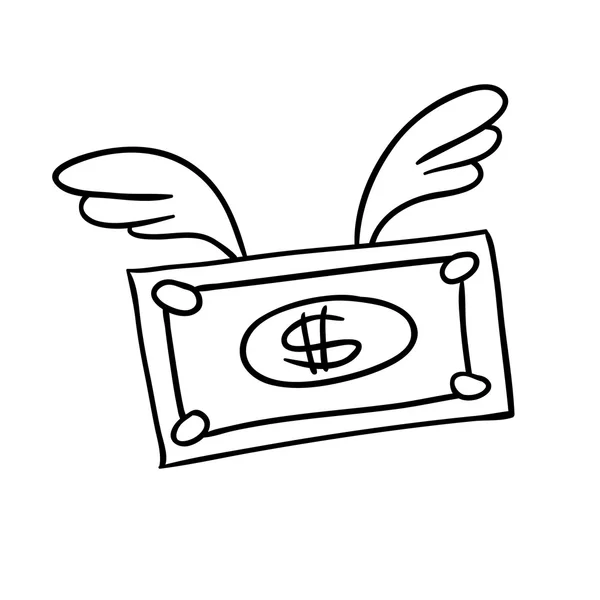 Doodle Δολάριο — Διανυσματικό Αρχείο